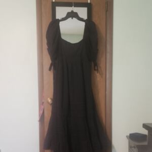 Free People  Let's Be Friends Midi Small Black Dress